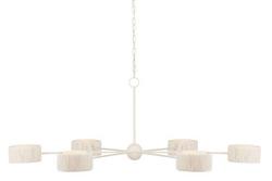 18 x 54 in. 10W 1-Tier 6-Light LED Contemporary Chandelier in White