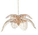 Currey and Company Brass 25-3/4 x 49-3/4 in. 60W 2-Tier 8-Light Botanical Chandelier 