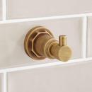 1-Robe Hook in Aged Brass