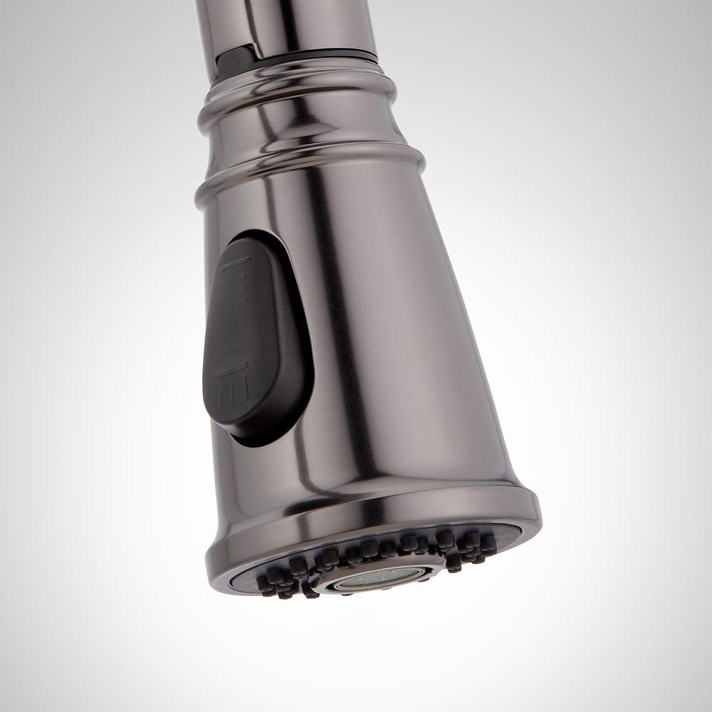 Signature Hardware Gunmetal Pull Down Kitchen Faucet 