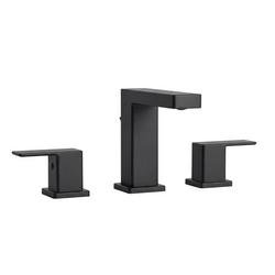 Two Handle Widespread Bathroom Sink Faucet in Matte Black