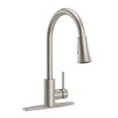 PROFLO&reg; Brushed Nickel Pull Down Monoblock Kitchen Faucet 