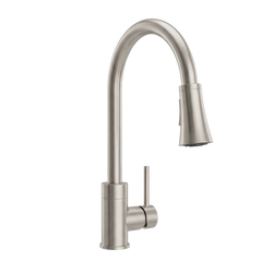1.5 GPM Single Hole Kitchen Faucet with Pull Out Spray in Brushed Nickel