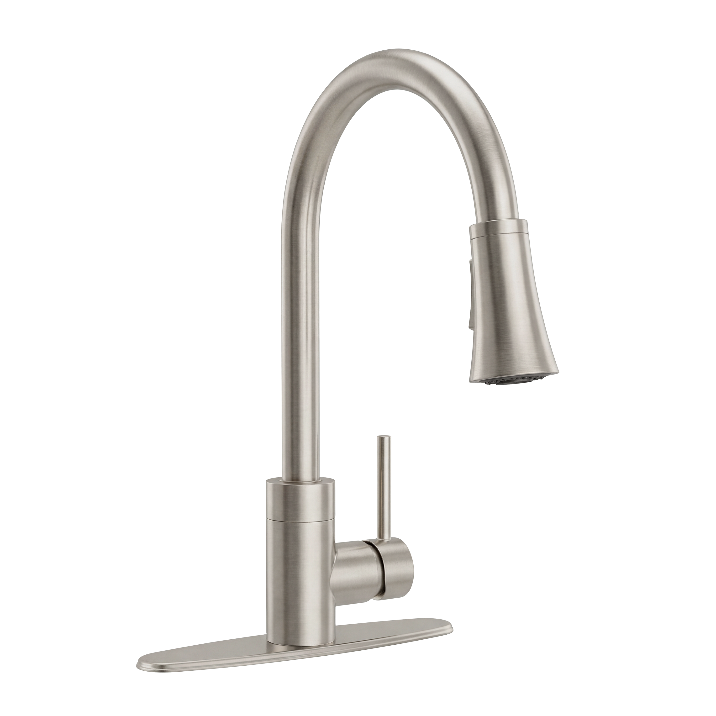 PROFLO&reg; Brushed Nickel Pull Down Monoblock Kitchen Faucet 