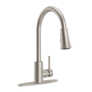 PROFLO&reg; Brushed Nickel Pull Down Monoblock Kitchen Faucet 