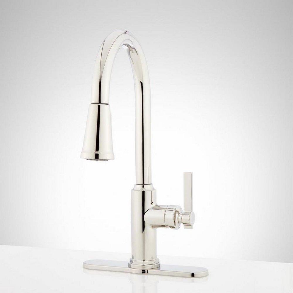 Signature Hardware Polished Nickel Kitchen Faucet 