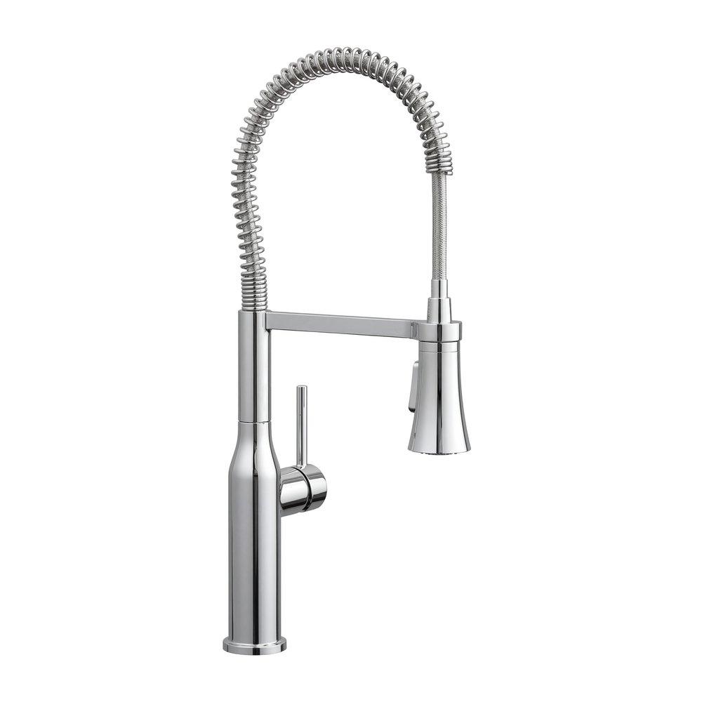 PROFLO&reg; Chrome Single Handle Pre-Rinse Kitchen Faucet 