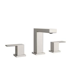 Two Handle Widespread Bathroom Sink Faucet in Brushed Nickel