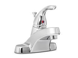 Single Handle Centerset Bathroom Sink Faucet with Drain Assembly in Polished Chrome