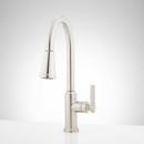 Single Handle Pull Down Kitchen Faucet in Stainless Steel