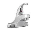 Single Handle Centerset Bathroom Sink Faucet Less Pop-Up Drain Assembly in Polished Chrome 