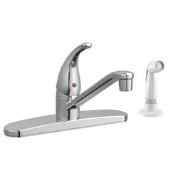 Single Handle Kitchen Faucet with Side Spray in Chrome