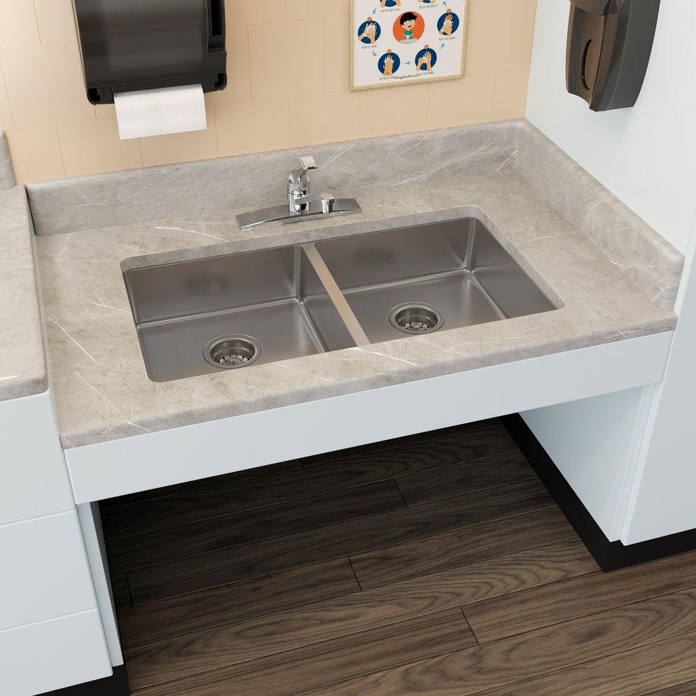 PROFLO&reg; Polished Chrome Monoblock Kitchen Faucet 