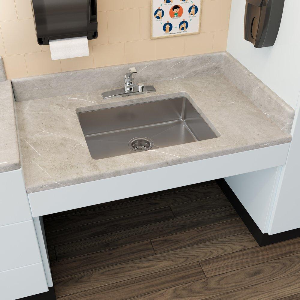 PROFLO&reg; Polished Chrome Monoblock Kitchen Faucet 