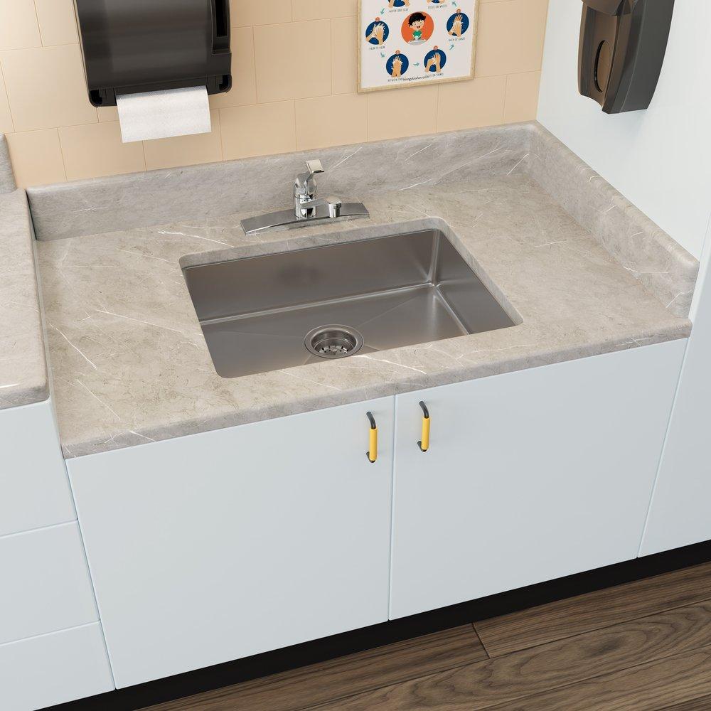 PROFLO&reg; Polished Chrome Monoblock Kitchen Faucet 