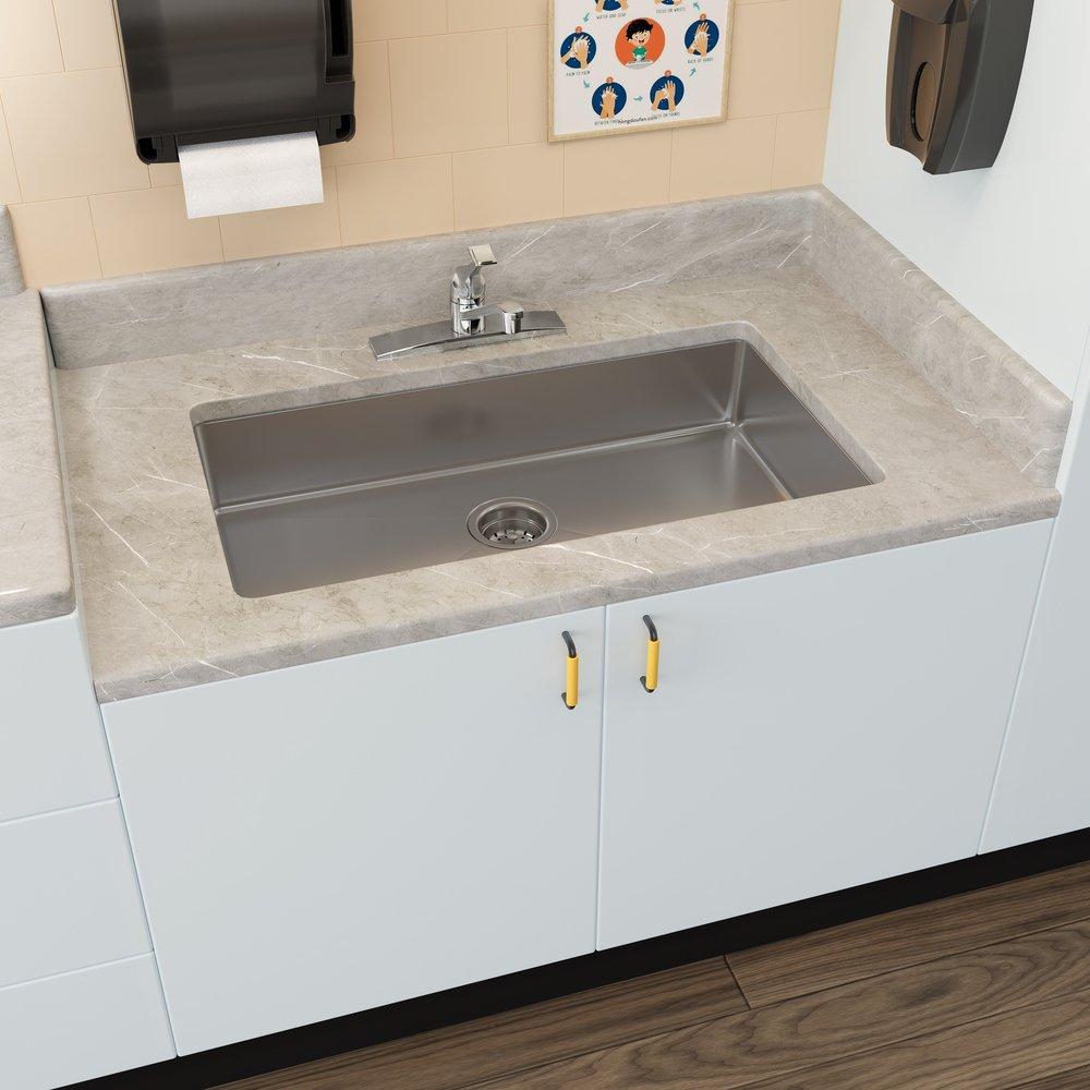 PROFLO&reg; Polished Chrome Monoblock Kitchen Faucet 