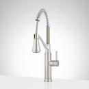 Single Handle Pull Down Kitchen Faucet in Stainless Steel