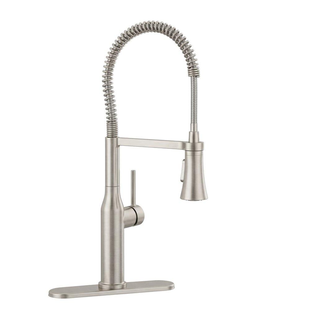 PROFLO&reg; Brushed Nickel Kitchen Faucet 
