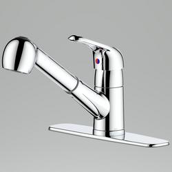 Single Handle Pull Out Kitchen Faucet in Chrome