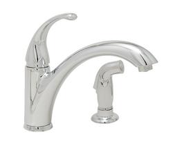 Single Handle Kitchen Faucet with Side Spray in Chrome