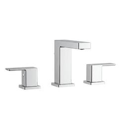 Two Handle Widespread Bathroom Sink Faucet with Drain Assembly in Chrome