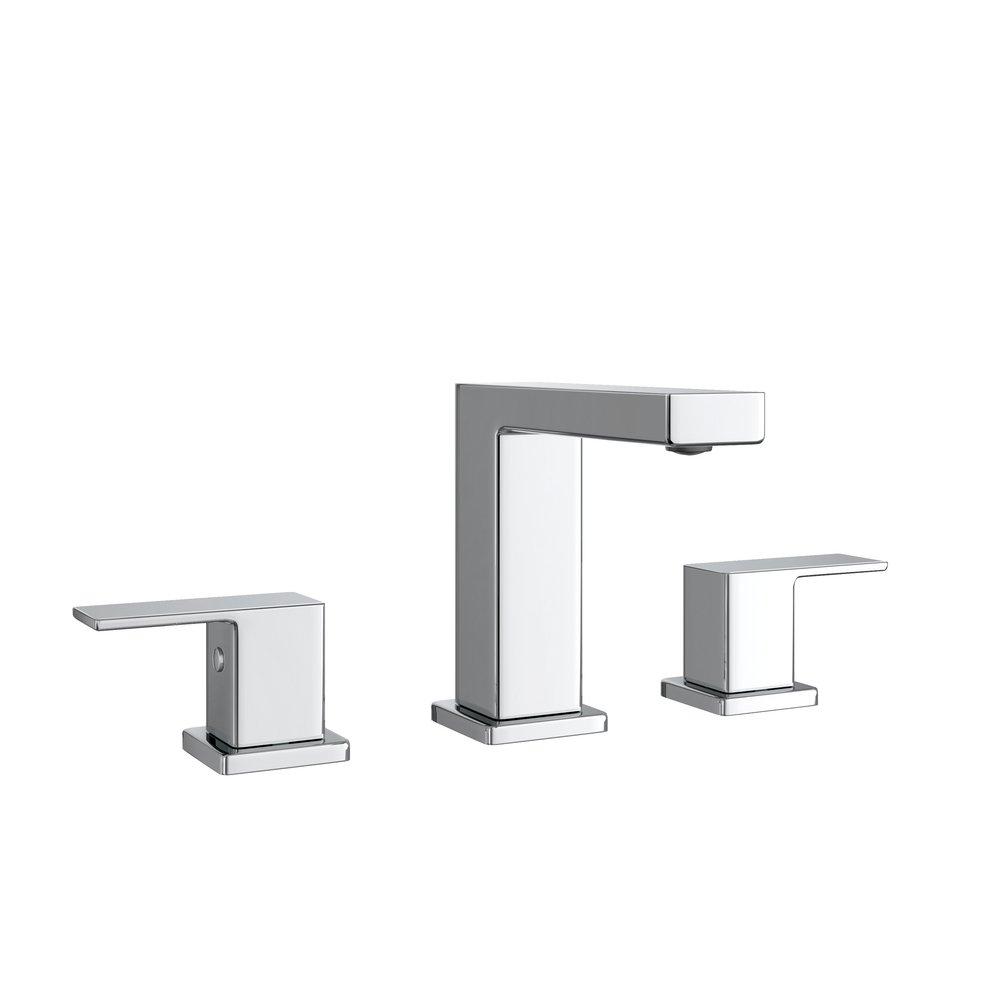 Two Handle Widespread Bathroom Sink Faucet in Chrome 