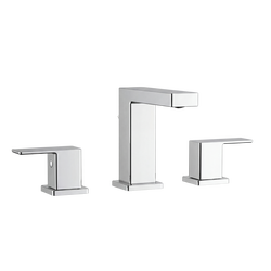 Two Handle Widespread Bathroom Sink Faucet with Drain Assembly in Chrome