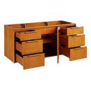 48 WALLMOUNT VANITY WITH RECTANGULAR UNDERMOUNT SINK HONEY OAK CARRARA MARBLE WIDESPREAD 