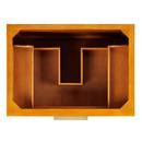 30 WALLMOUNT VANITY WITH RECTANGULAR UNDERMOUNT SINKHONEY OAKARCTIC WHITE QUARTZ WIDESPREAD 