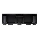 72 WALLMOUNT DOUBLE VANITY WITH UNDERMOUNT SINKS BLACK ARCTIC WHITE QUARTZ WIDESPREAD 