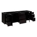 72 WALLMOUNT DOUBLE VANITY WITH UNDERMOUNT SINKS BLACK ARCTIC WHITE QUARTZ WIDESPREAD 