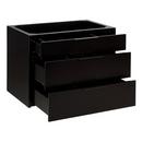 30 WALLMOUNT VANITY WITH RECTANGULAR UNDERMOUNT SINK BLACK ARCTIC WHITE QUARTZ WIDESPREAD 