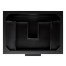 30 WALLMOUNT VANITY WITH UNDERMOUNT SINK BLACK FEATHERED WHITE QUARTZ WIDESPREAD 