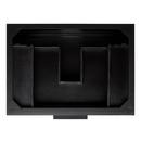 30 WALLMOUNT VANITY WITH UNDERMOUNT SINK BLACK FEATHERED WHITE QUARTZ WIDESPREAD 