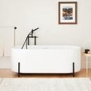 66 - 3/4 x 31 - 1/4 in. Freestanding Bathtub with Center Drain in White - Includes Matte Black Stand 