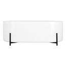 66 - 3/4 x 31 - 1/4 in. Freestanding Bathtub with Center Drain in White - Includes Matte Black Stand 