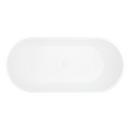 66 - 3/4 x 31 - 1/4 in. Freestanding Bathtub with Center Drain in White - Includes Matte Black Stand 
