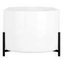 66 - 3/4 x 31 - 1/4 in. Freestanding Bathtub with Center Drain in White - Includes Matte Black Stand 