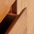 *CVR* 48 TEAK VANITY WITH RECT UNDERMOUNT SINK NATURAL TEAK ARCTIC WHITE QUARTZ NO FAUCET HOLES 