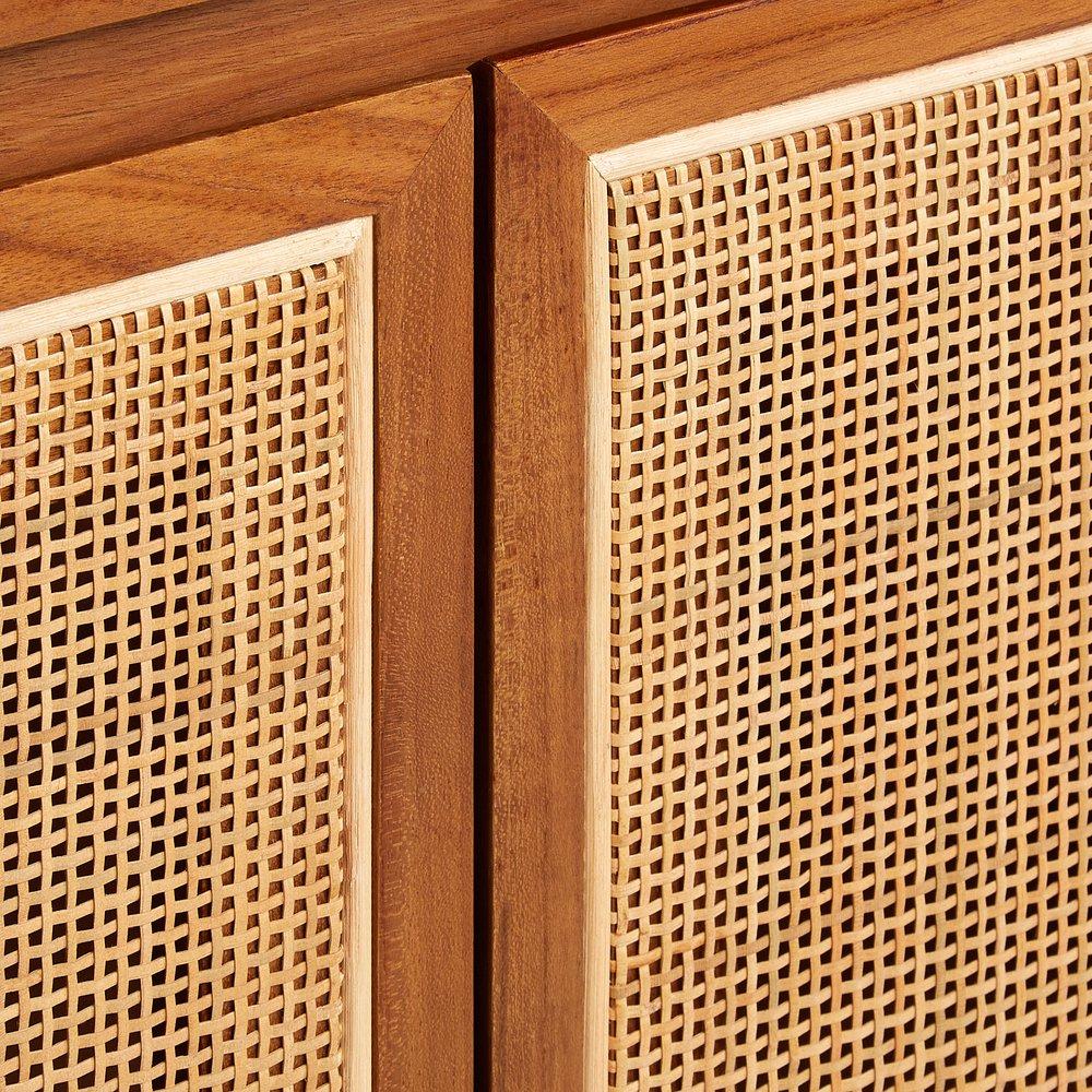 *CVR* 48 TEAK VANITY WITH RECT UNDERMOUNT SINK NATURAL TEAK ARCTIC WHITE QUARTZ NO FAUCET HOLES 