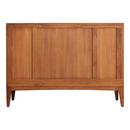 *CVR* 48 TEAK VANITY WITH RECT UNDERMOUNT SINK NATURAL TEAK ARCTIC WHITE QUARTZ NO FAUCET HOLES 