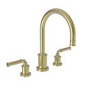 Two Handle Widespread Bathroom Sink Faucet in Satin Brass - PVD