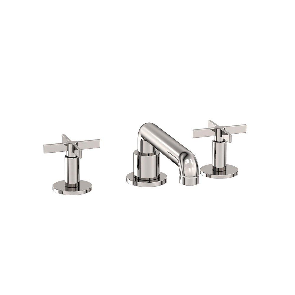 Newport Brass Polished Nickel - Natural Two Handle Widespread Bathroom Sink Faucet 