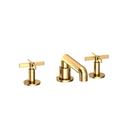 Widespread Bathroom Sink Faucet in Uncoated Polished Brass - Living 