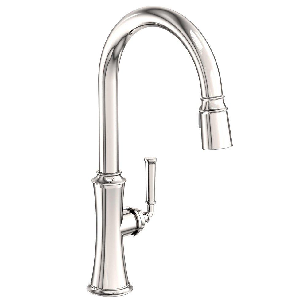 Newport Brass Polished Chrome Pull Down Kitchen Faucet 