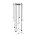 SONNEMAN Satin Black 3-1/4 in. 110W 24-Light LED Modern Chandelier 