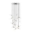 SONNEMAN Satin Black 3-1/4 in. 110W 24-Light LED Modern Chandelier 