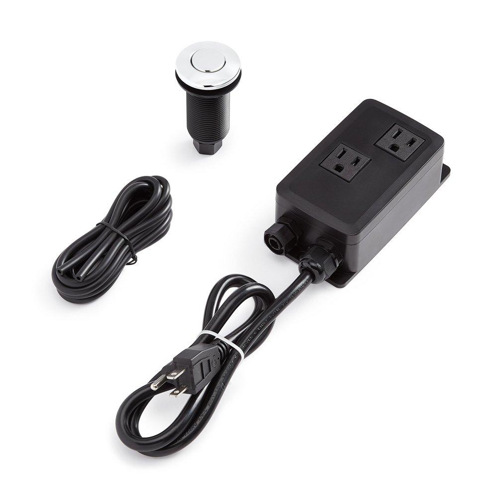 SINGLE OUTLET SINKTOP AIR SWITCH - BRUSHED GOLD 