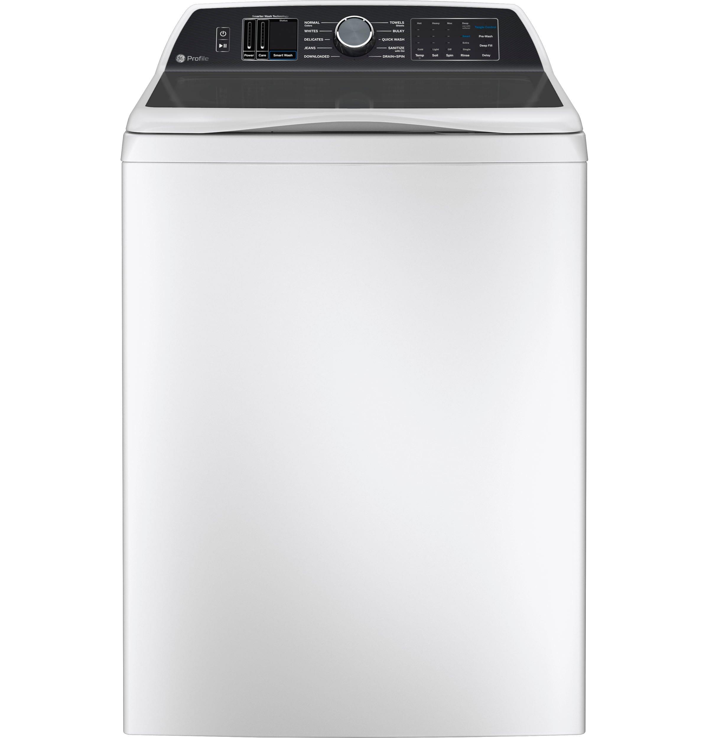 GE Profile&trade; White 27-7/8 in. 5.4 cu. ft. Top Load Washer 