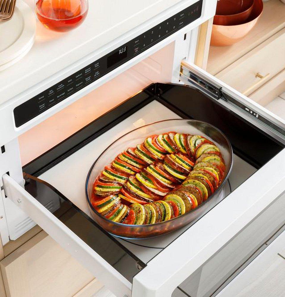GE Caf&eacute; Stainless Steel 15-15/16 x 23-5/16 in. 1500W 15A 1.2 cu. ft. Built-In Microwave 